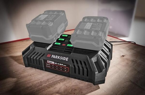 61gXFR6StFL._AC_SX679_.jpg Caricabatterie Doppio Parkside PDSLG 20 B1 2x4,5A